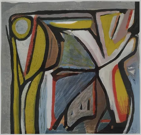 石版画 Van Velde - Composition