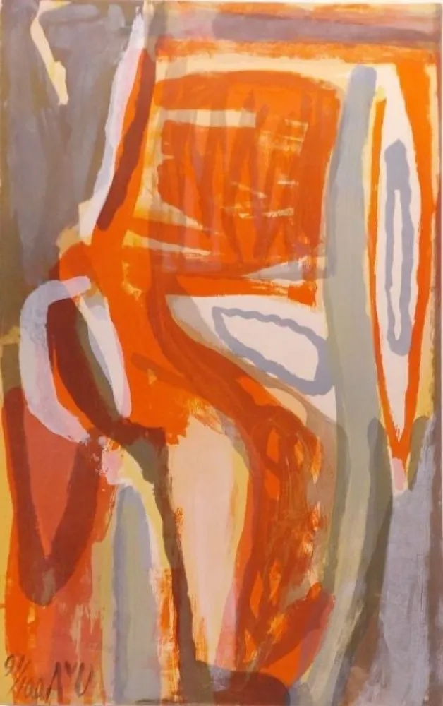 石版画 Van Velde - Ecoute 