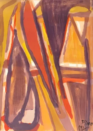 石版画 Van Velde - Eloignement 