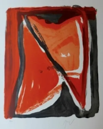 石版画 Van Velde - Fenêtre