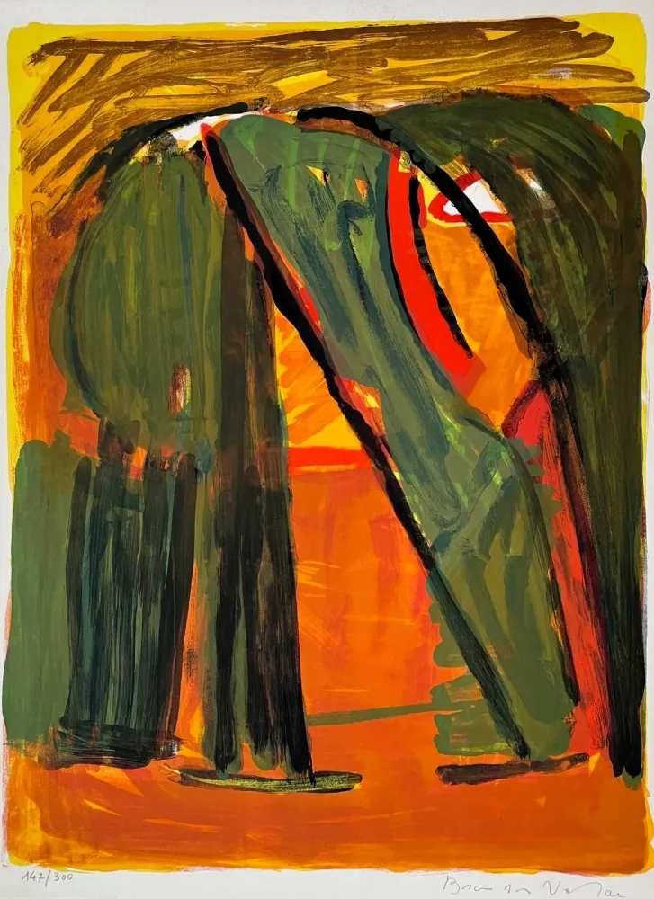 石版画 Van Velde - Forêt