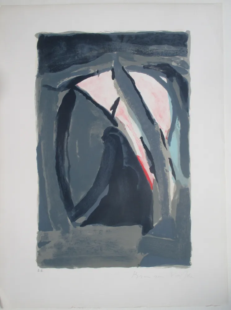 石版画 Van Velde - Lumière Noir