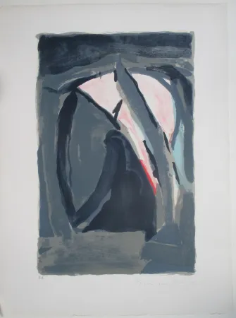 石版画 Van Velde - Lumière Noir