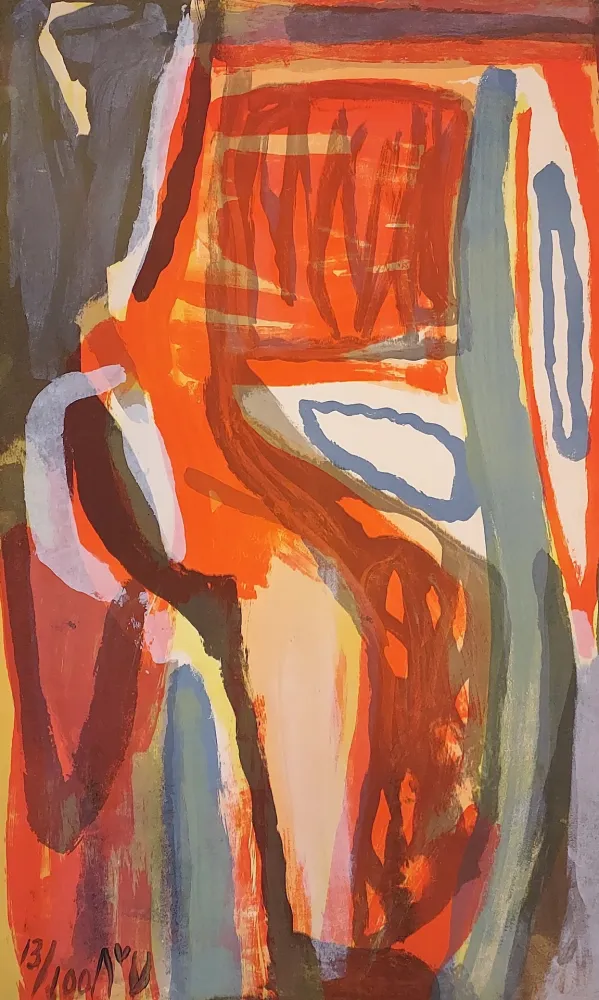 石版画 Van Velde - MP 133 - Ecoute