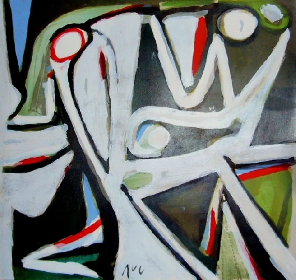 石版画 Van Velde - MP 390 - Desertique