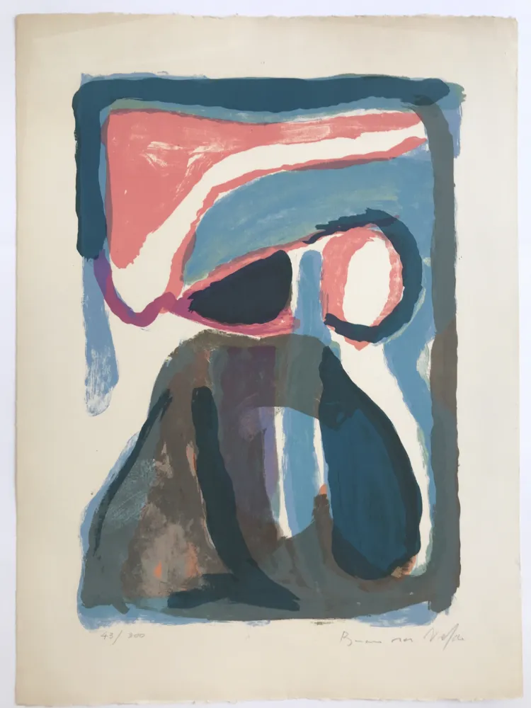 石版画 Van Velde - Nuit