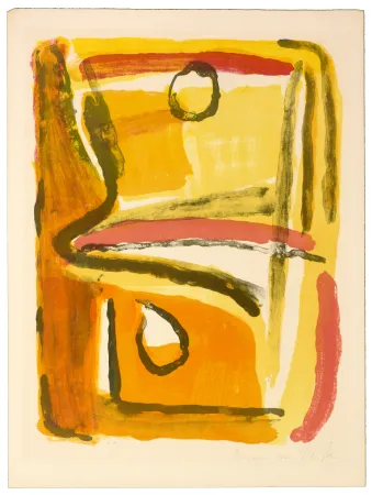 石版画 Van Velde - Parcours Jaune