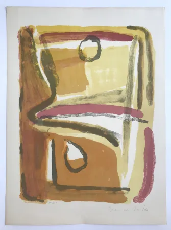 石版画 Van Velde - Parcours jaune