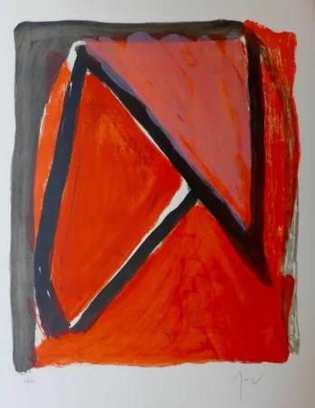 石版画 Van Velde - Partage du rouge