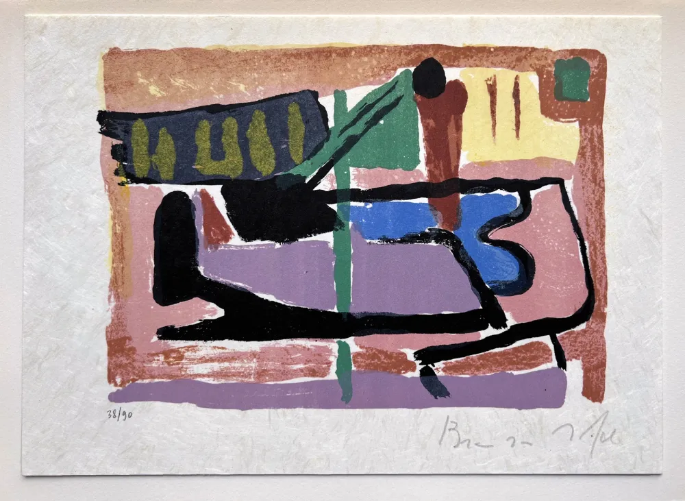 插图书 Van Velde - Pierre Hébey : Le Mot « buvette ». Quatre lithographies de Bram van Velde (1975)