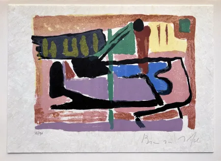 插图书 Van Velde - Pierre Hébey : Le Mot « buvette ». Quatre lithographies de Bram van Velde (1975)