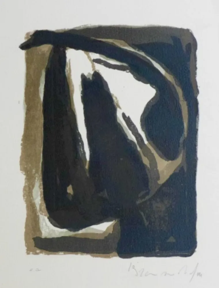 石版画 Van Velde - Pour Le crime d'une nuit d'E. Bove