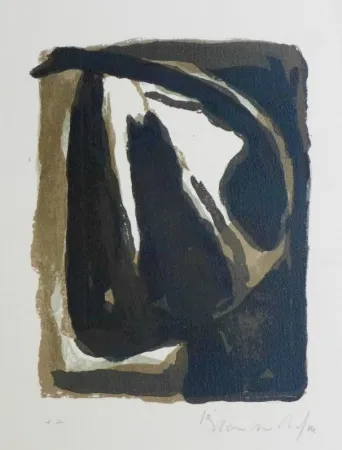 石版画 Van Velde - Pour Le crime d'une nuit d'E. Bove