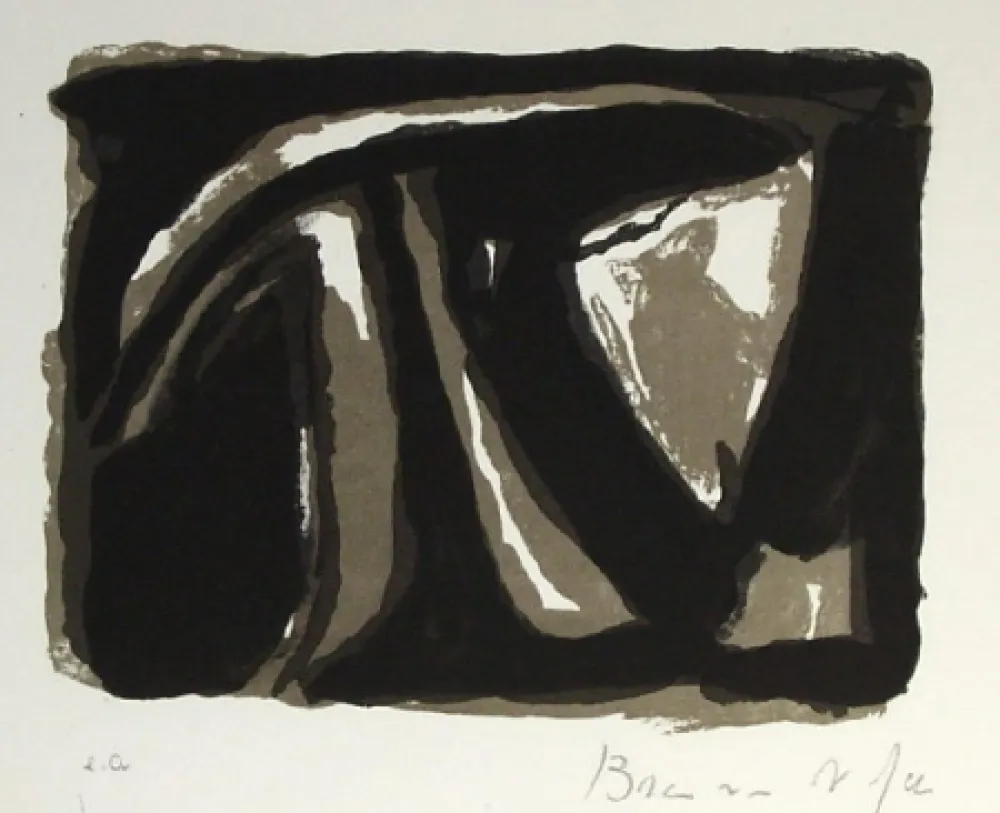 石版画 Van Velde - Pour Paul Celan