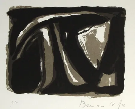 石版画 Van Velde - Pour Paul Celan