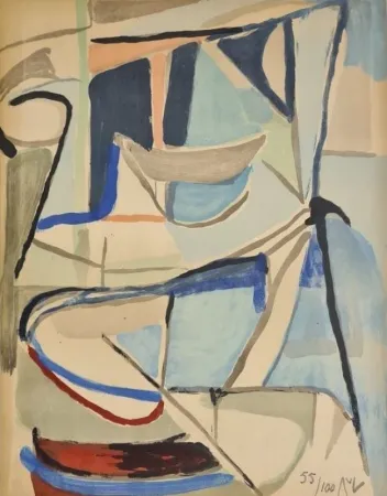 石版画 Van Velde - Sans titre