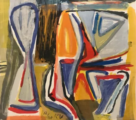 石版画 Van Velde - Sans titre