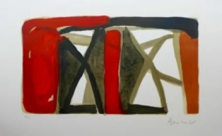 石版画 Van Velde - Sans titre