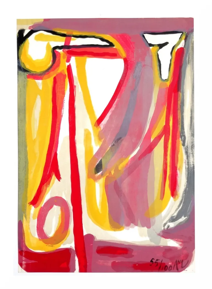 石版画 Van Velde - Sans titre