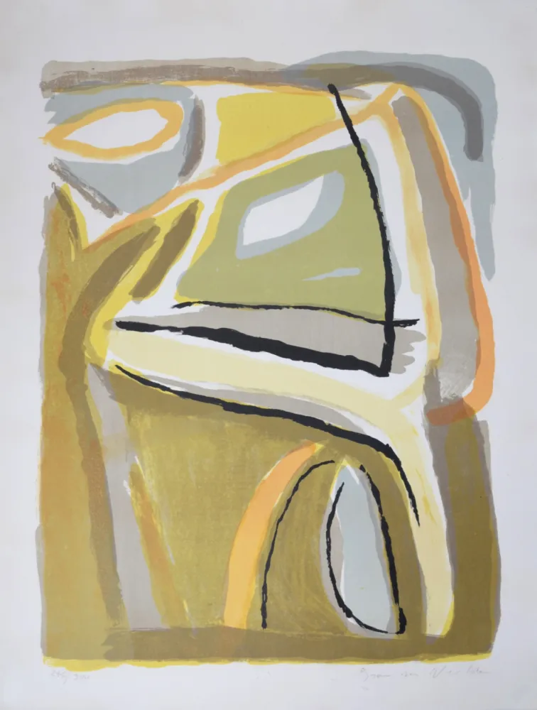 石版画 Van Velde - Soleil, 1968 - Hand-signed