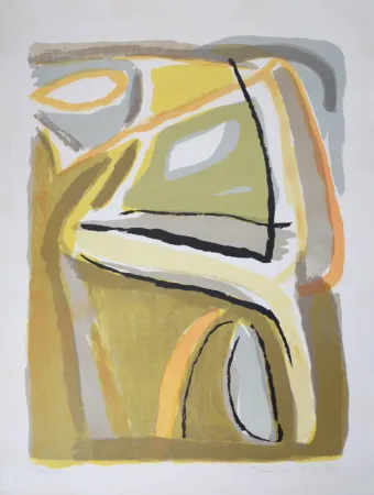 石版画 Van Velde - Soleil, 1968 - Hand-signed