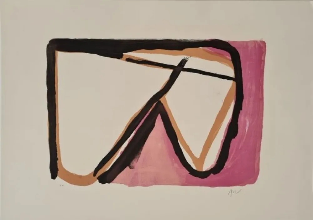 石版画 Van Velde - Victoire du blanc 