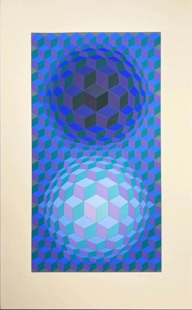 丝网印刷 Vasarely - Album Meta: Seven Plates 5