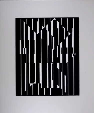 丝网印刷 Vasarely - Altair-Neg, circa 1955