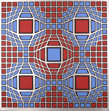 丝网印刷 Vasarely - ARG-VIT, c. 1974