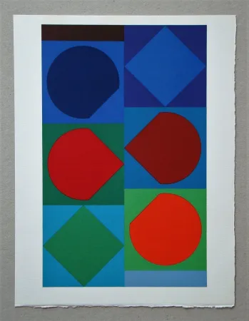 石版画 Vasarely - Beryll