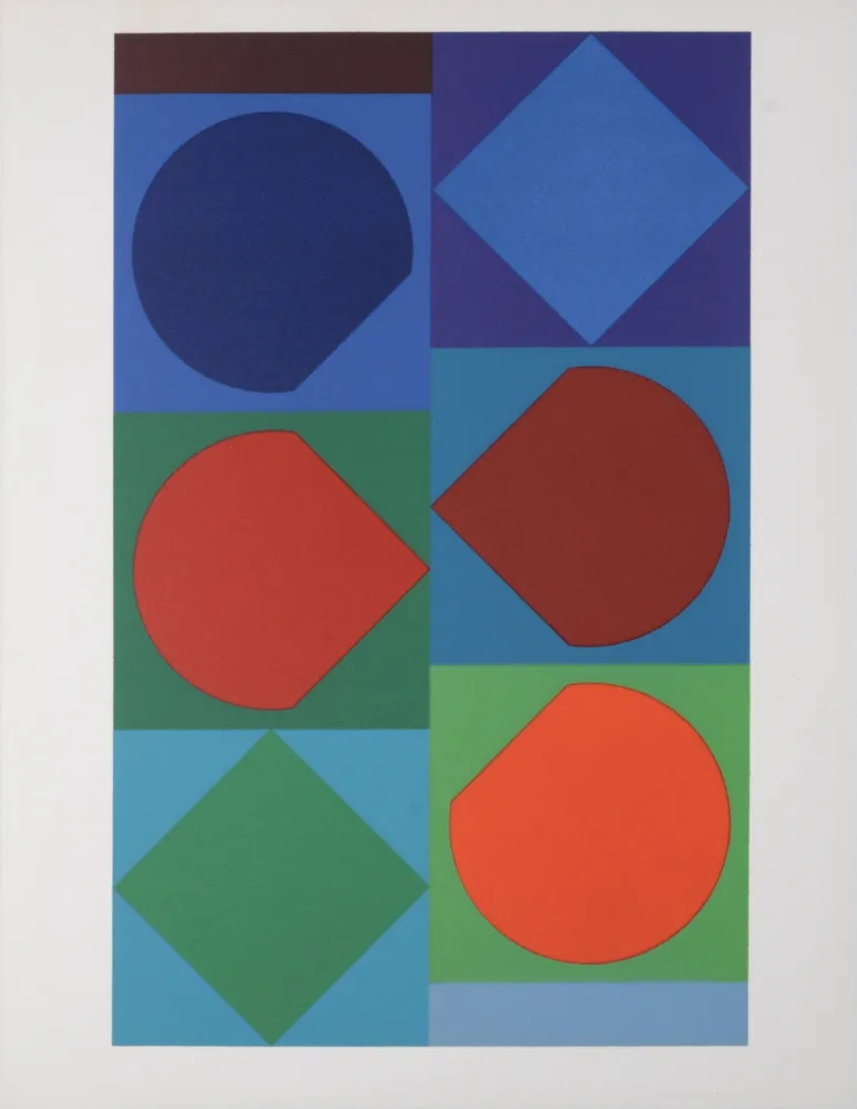 石版画 Vasarely - Beryll, 1972