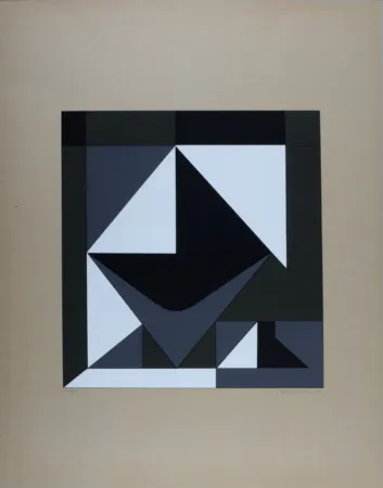 丝网印刷 Vasarely - Calles Pequenas de la vieja ciudad