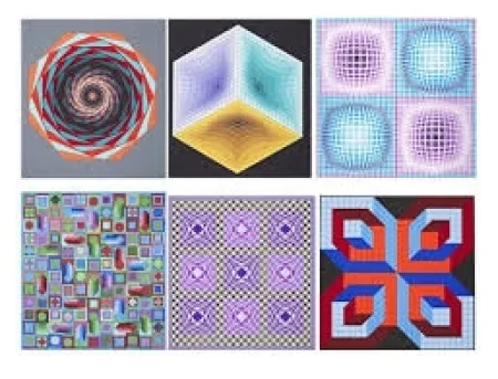 丝网印刷 Vasarely - Carpeta Jalons
