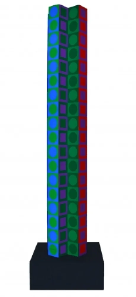 无技术 Vasarely - Colonne (Tower for 80th Birthday)