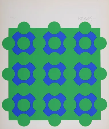 丝网印刷 Vasarely - Composition, 1967 - Hand-signed