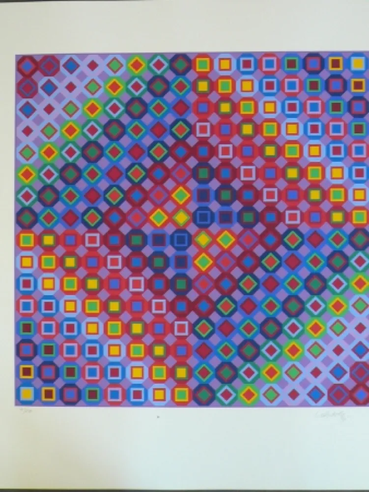 丝网印刷 Vasarely - Composition