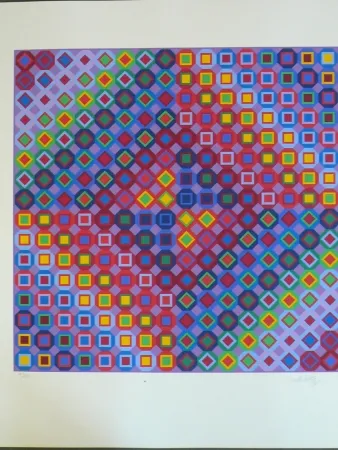 丝网印刷 Vasarely - Composition