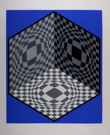 丝网印刷 Vasarely - Composition cinétique, circa 1982 - Hand-signed