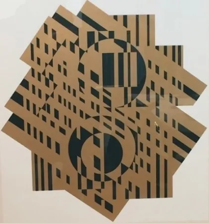 石版画 Vasarely - Composition géométrique