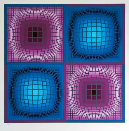 丝网印刷 Vasarely - Diorre