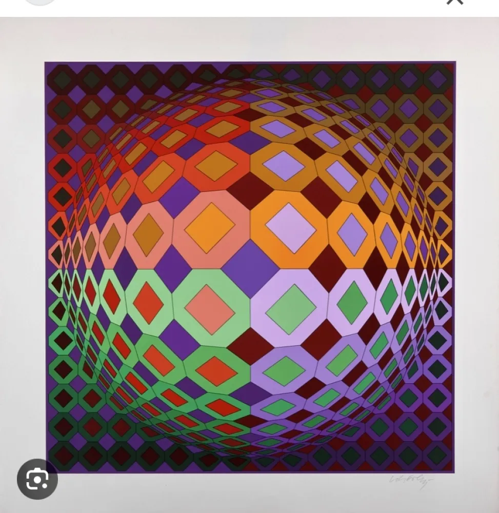 丝网印刷 Vasarely - Dombodka - 1978