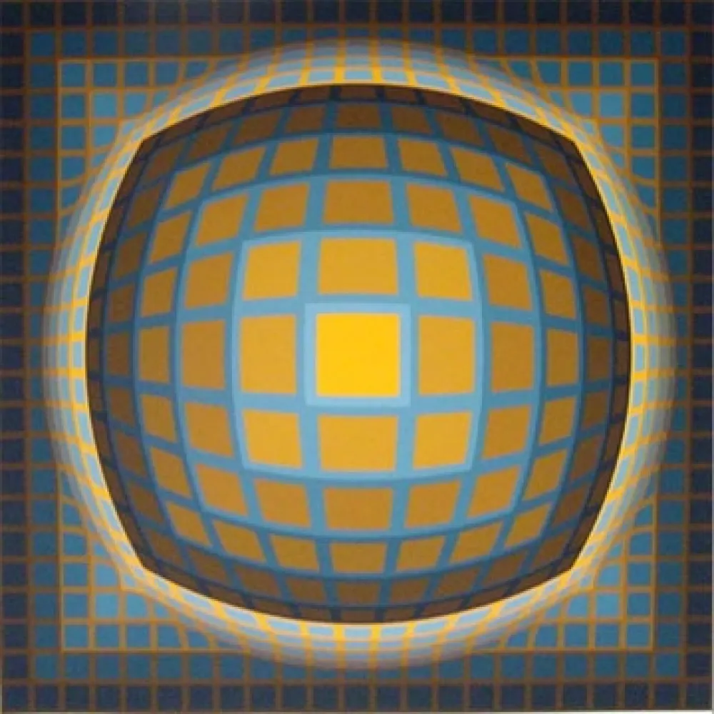 丝网印刷 Vasarely - Enigma 3