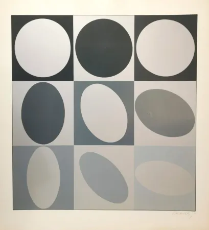 丝网印刷 Vasarely - Ezust