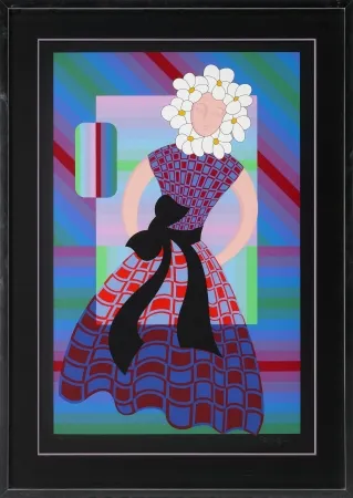 丝网印刷 Vasarely - Flower Girl
