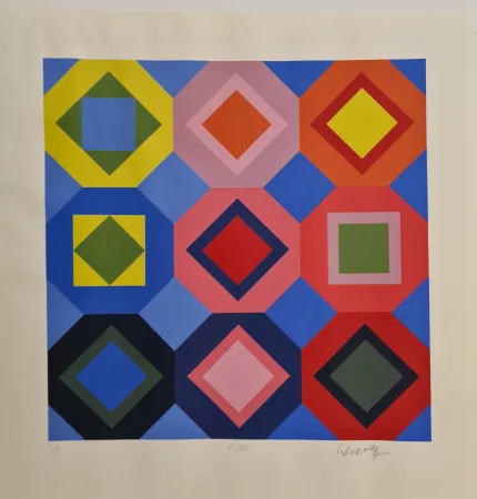 丝网印刷 Vasarely - Folkokta 