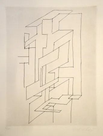 版画 Vasarely - Gordes gestalt