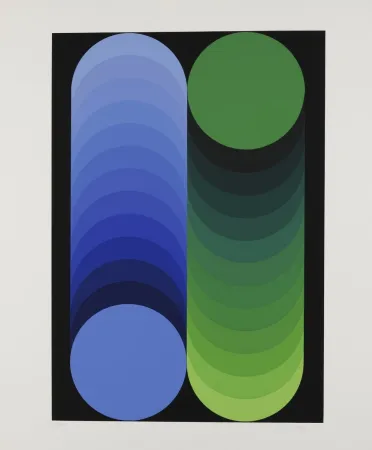 丝网印刷 Vasarely - Gordes Kidio