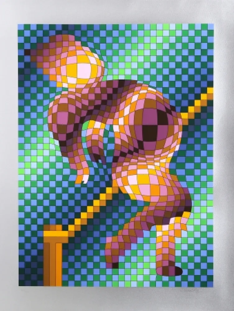 丝网印刷 Vasarely - Harlequin Sportif
