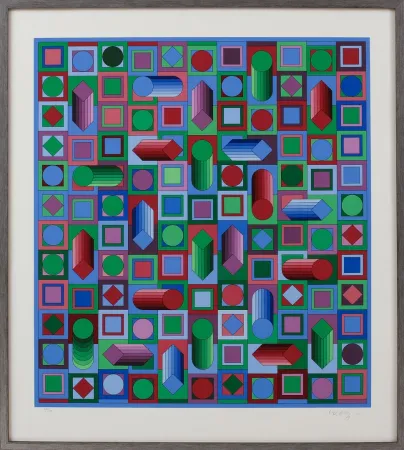 丝网印刷 Vasarely - Hyram