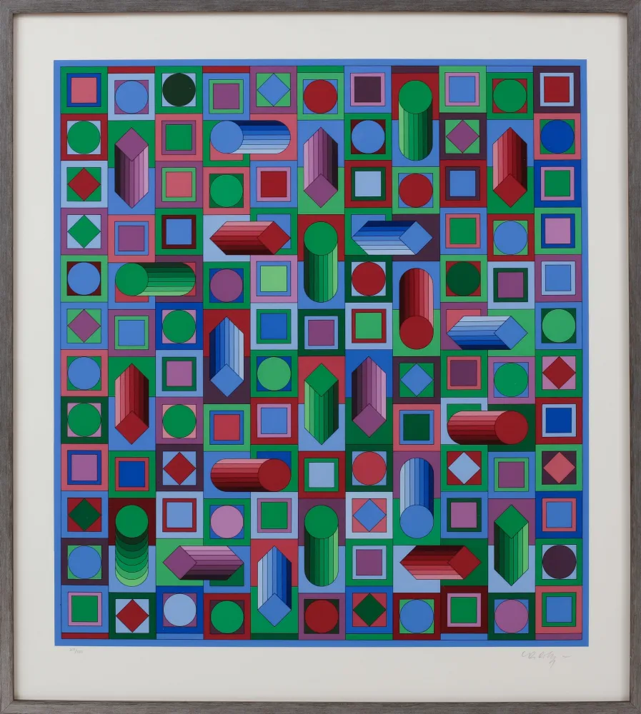 丝网印刷 Vasarely - Hyram